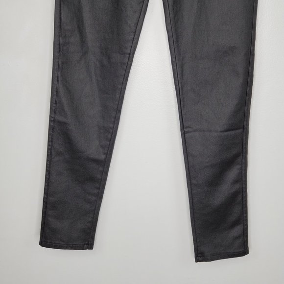Appercloth A Stretchy Black Faux Leather Pants with Soft Inside NWT Size L - Picture 3 of 13